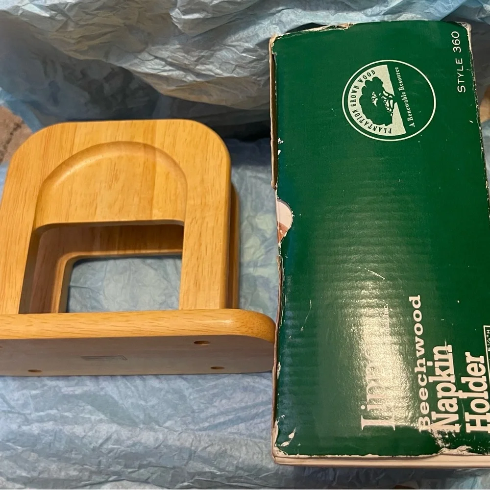 Beechwood Napkin or letter Holder - Picture 2 of 3